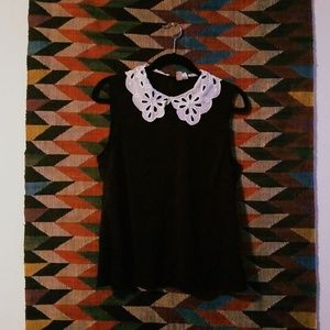 Forever 21 Black Collar Detail Tank